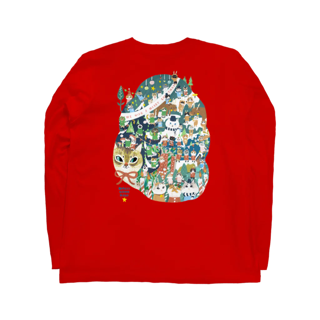 wokasinaiwoのクリスマスノエルバージョン Long Sleeve T-Shirt :back