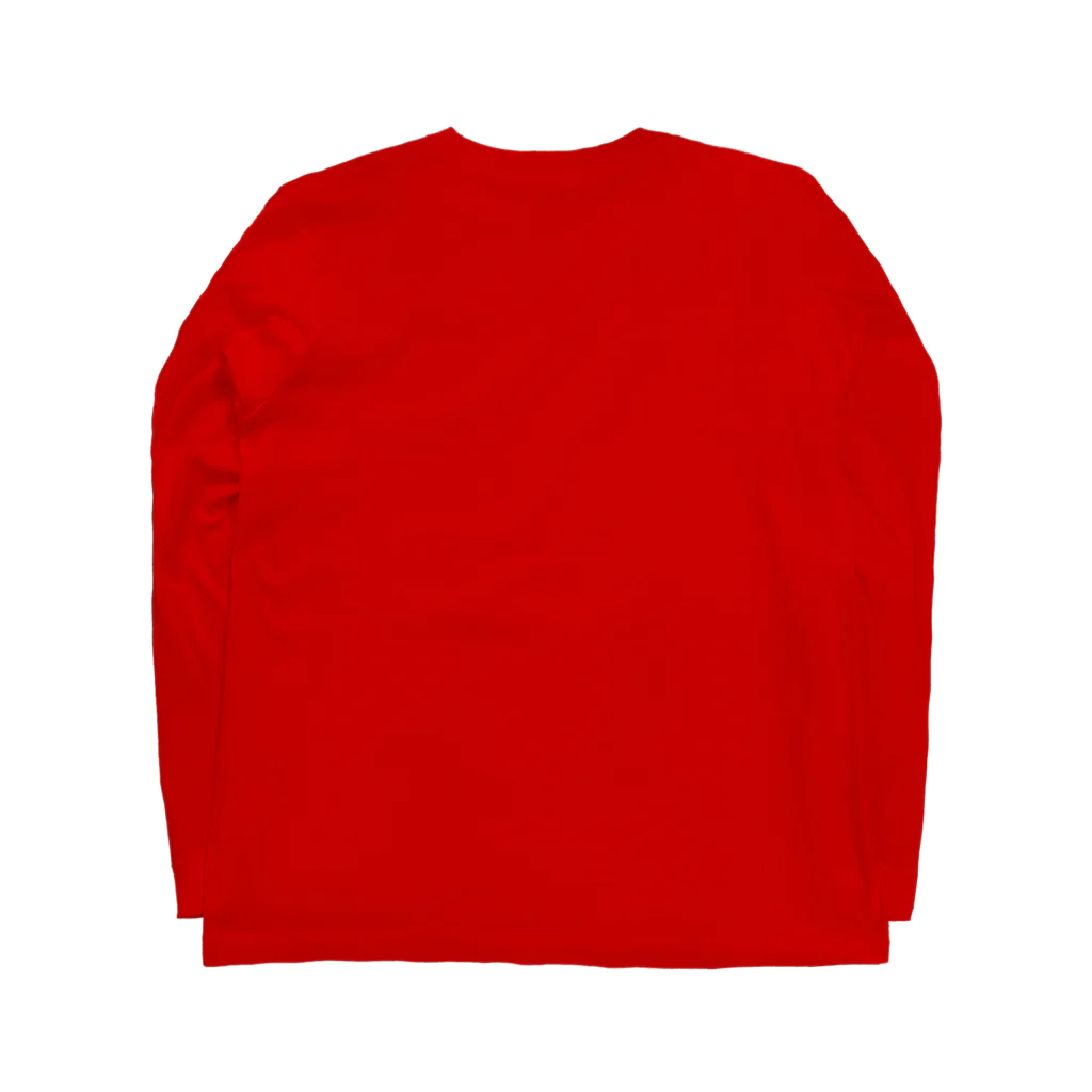 ハートのしっぽコーギーグッズ屋さん♡のウィンク コーギーロングスリーブTシャツ赤 Long Sleeve T-Shirt :back