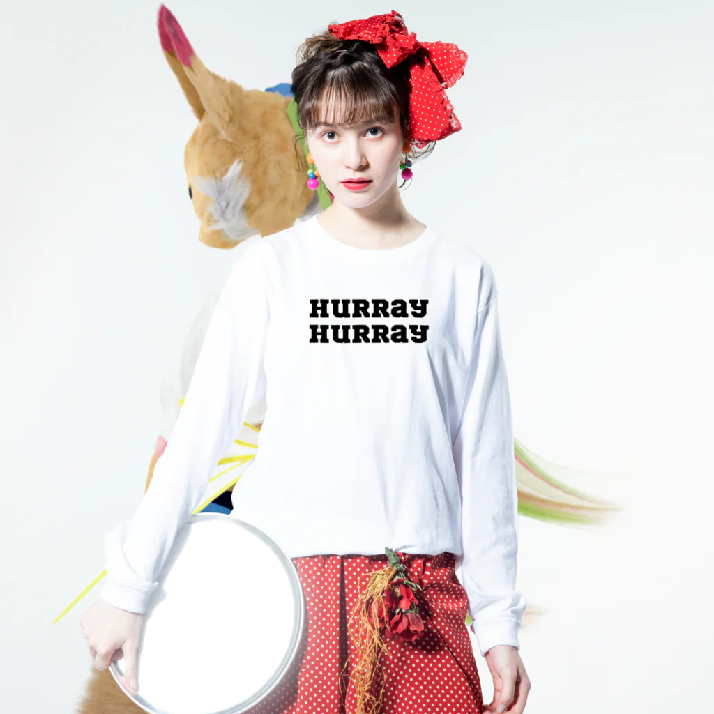 Hurray HurrayのフレフレロングスリーブTシャツ Long Sleeve T-Shirt :model wear (front)