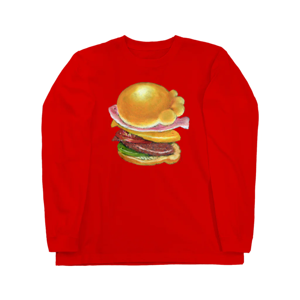 研究室ゲッカモッカのNIKUKYU BURGER ロングスリーブTシャツ