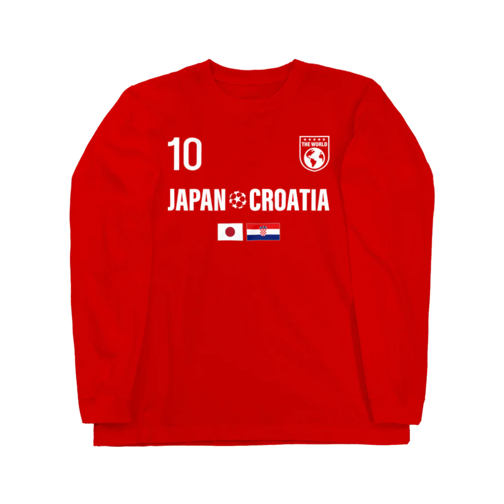 アージーのクロアチア ジャパン ワールド サッカー ロングスリーブTシャツ