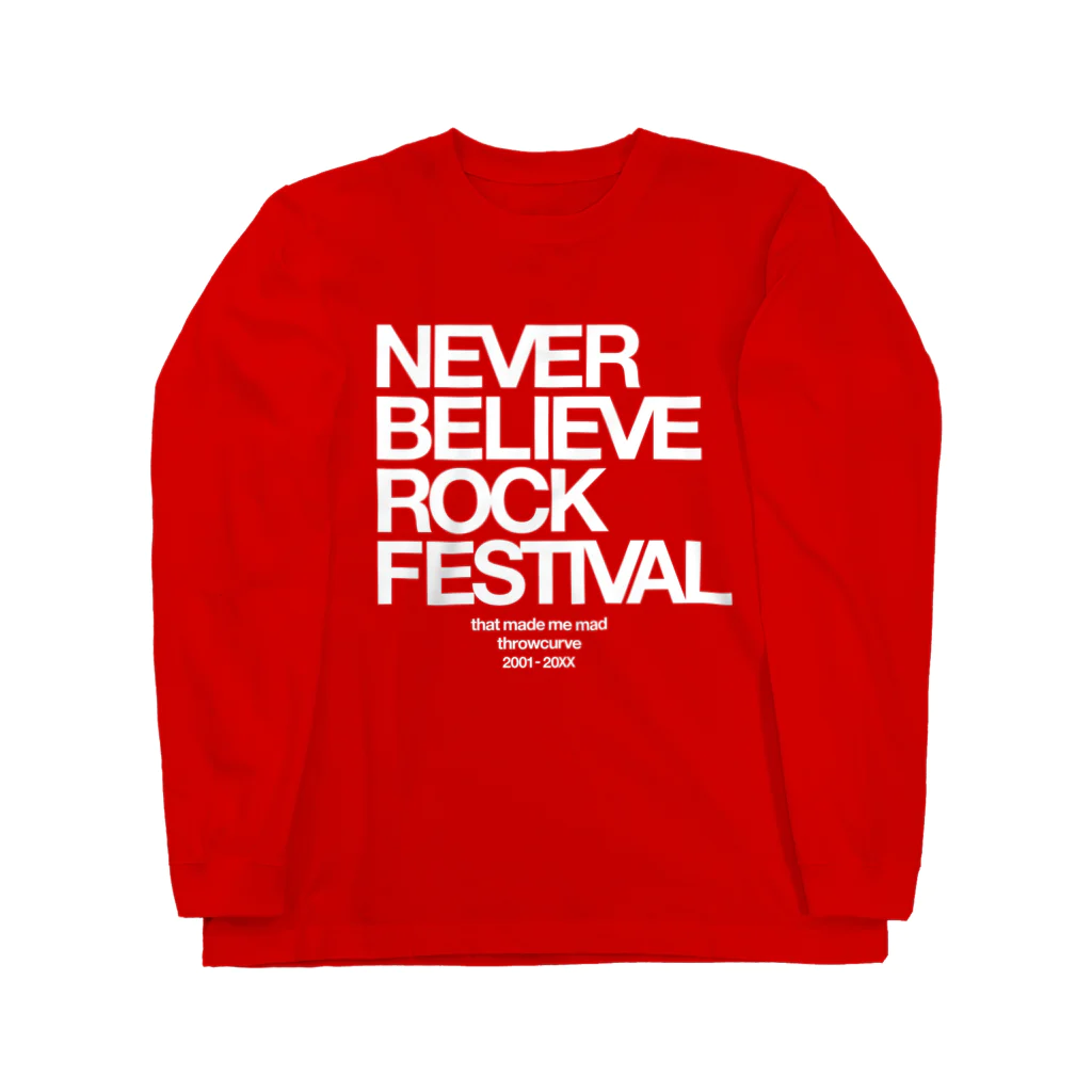 throwcurve（スロウカーヴ）のthrowcurve / ネヴァービリーヴロックフェスティヴァル（旧デザイン） Long Sleeve T-Shirt