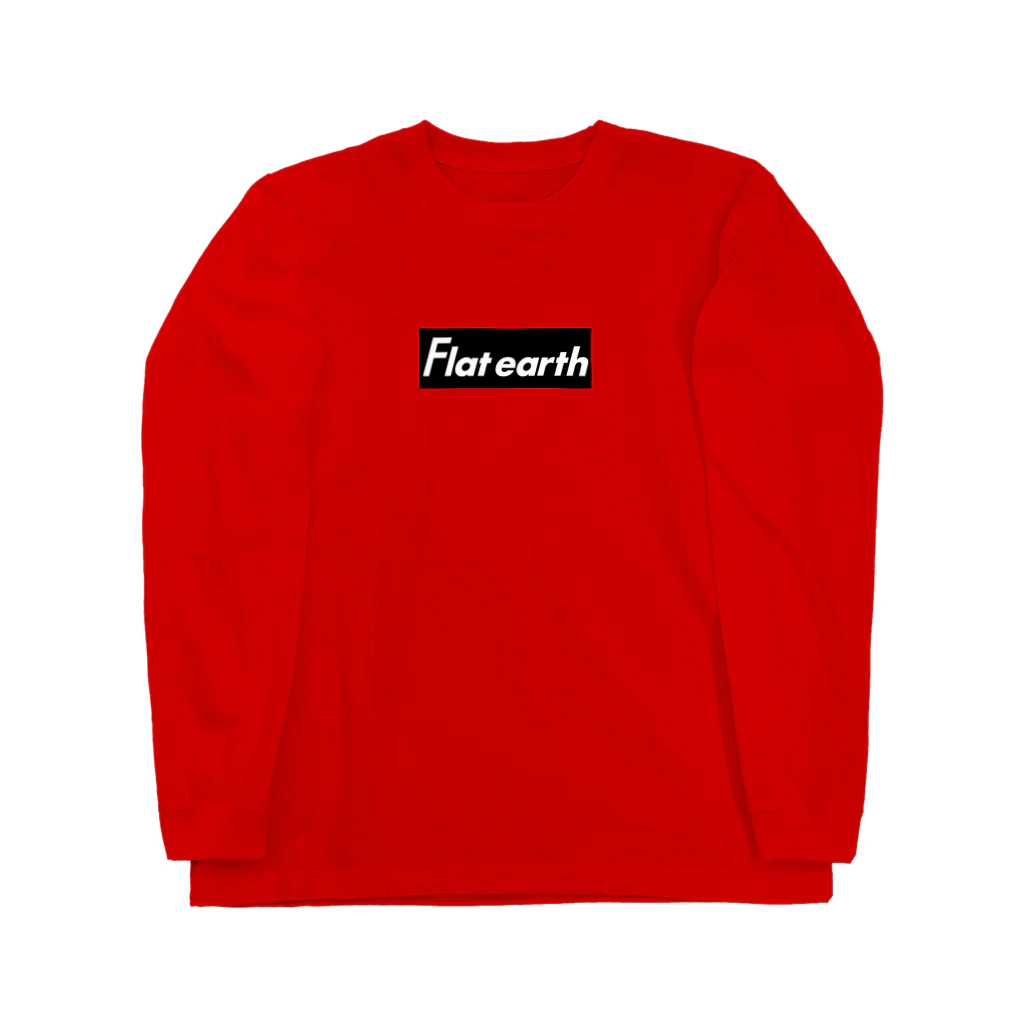 Mappila SHOPのFlatearth Box Logo (BLACK) フラットアース ボックスロゴ(ブラック) Long Sleeve T-Shirt