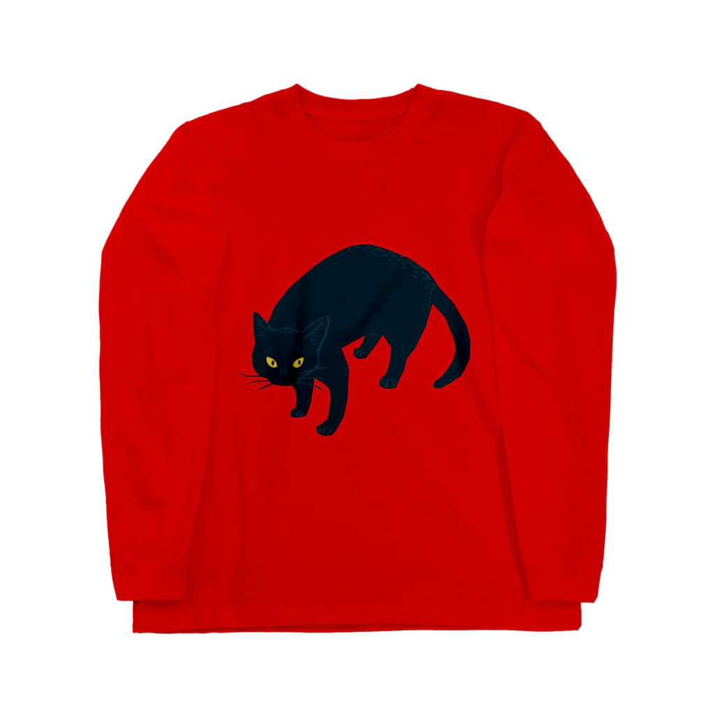 喫茶こぐまやの黒猫さん Long Sleeve T-Shirt