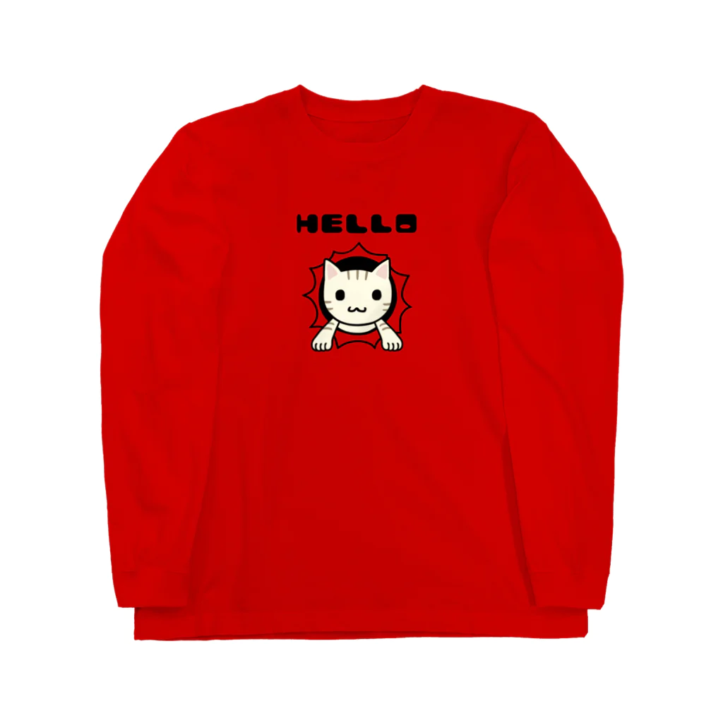 すとろべりーガムFactoryの唐突に猫 Long Sleeve T-Shirt