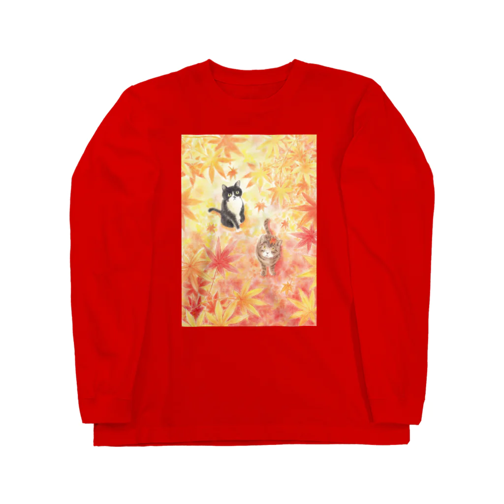 Ａｔｅｌｉｅｒ　Ｈｅｕｒｅｕｘのトロとクロの紅葉狩り Long Sleeve T-Shirt