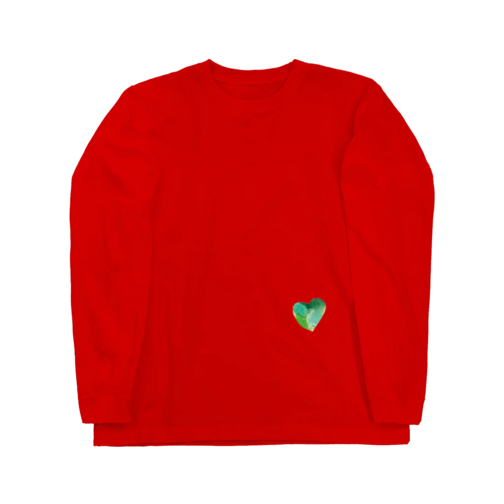 WAMI ARTのみどりのハート Long Sleeve T-Shirt