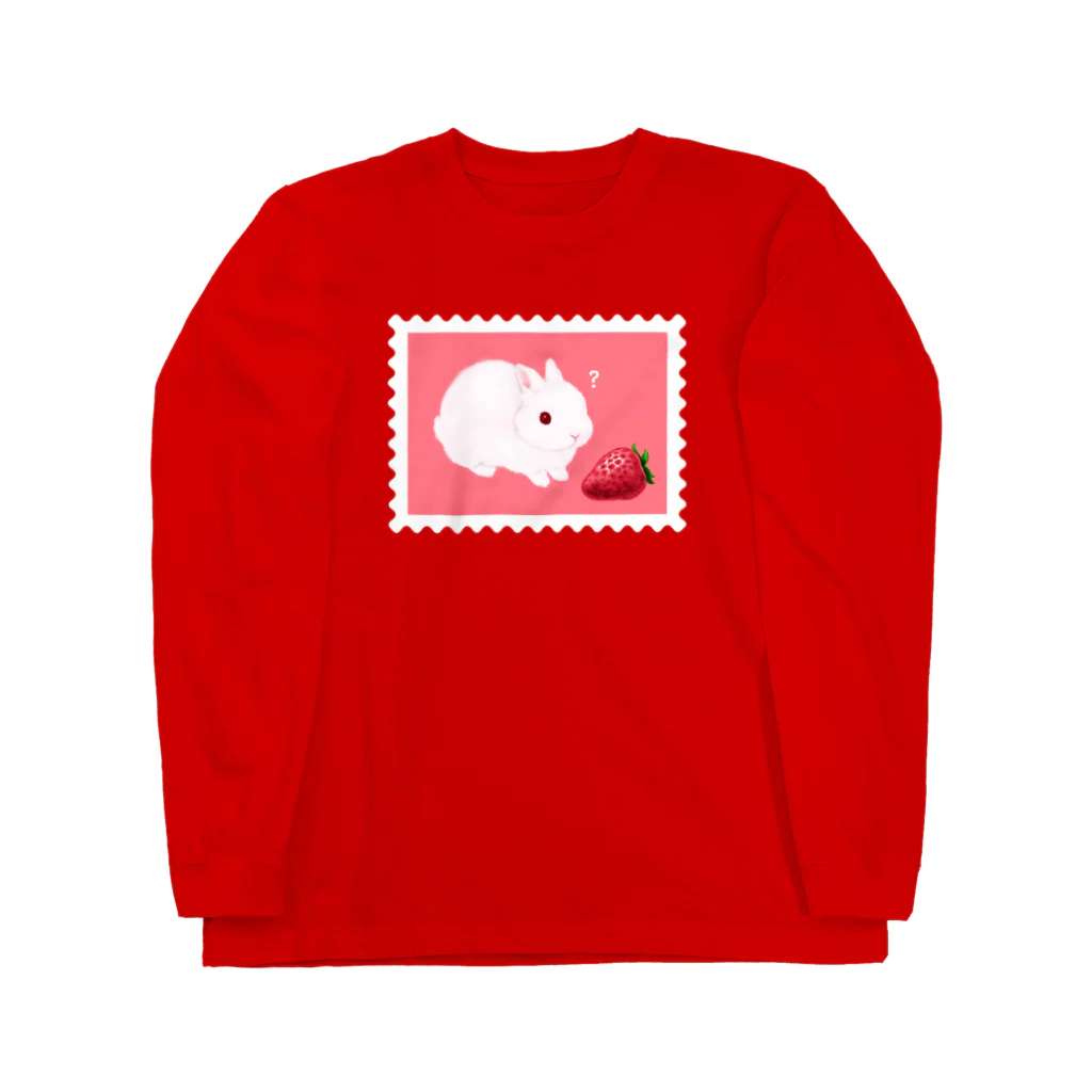 大賀一五の店の大イチゴとこうさぎ Long Sleeve T-Shirt