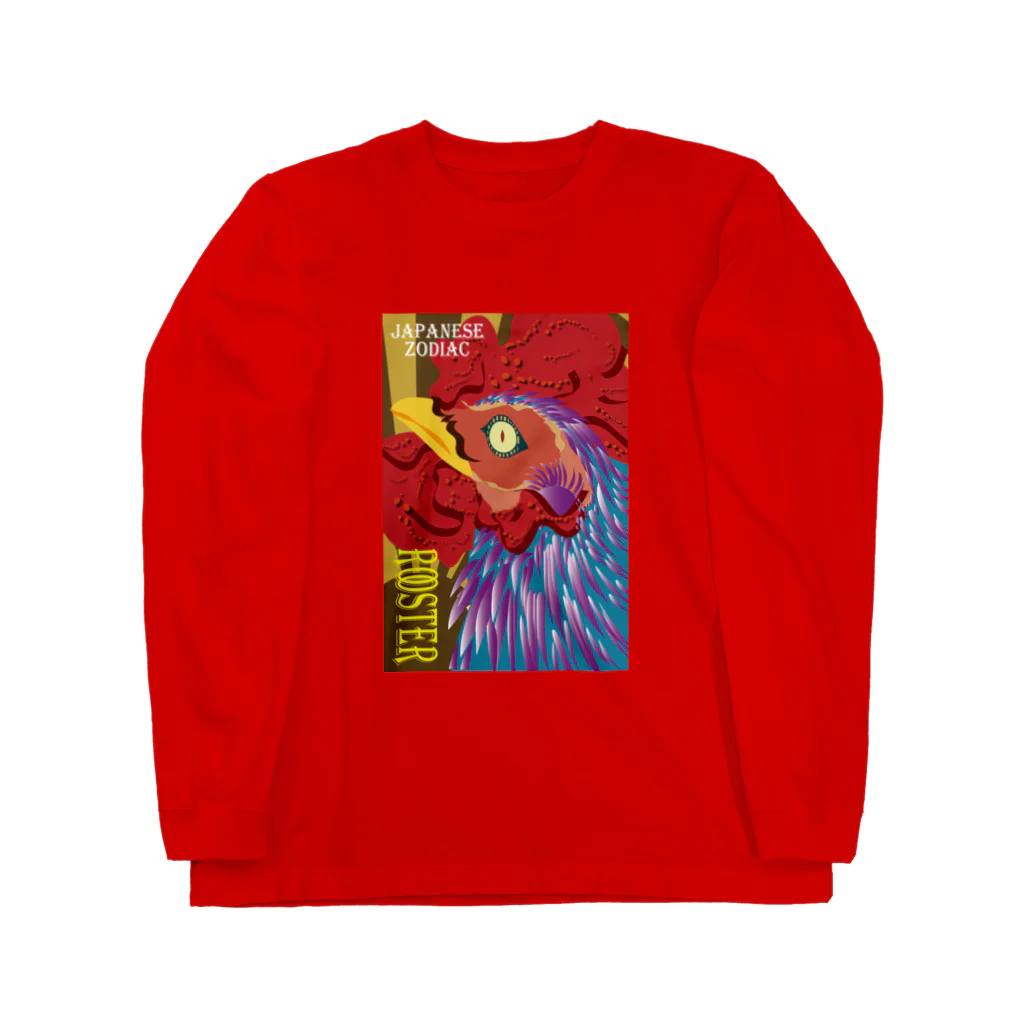 3eyesのZODIAC rooster （酉） Long Sleeve T-Shirt