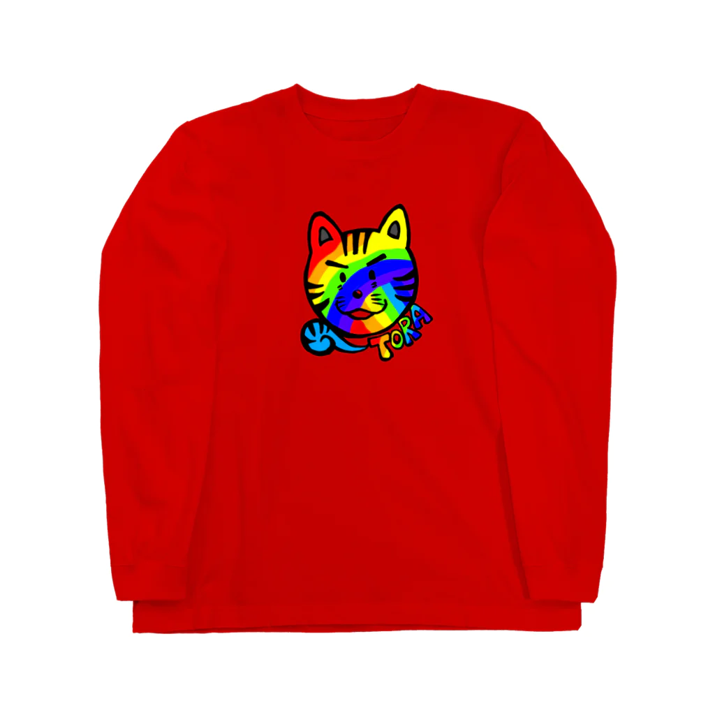 TOMMY★☆ZAWA　ILLUSTRATIONのTORAくん(Rainbow) Long Sleeve T-Shirt