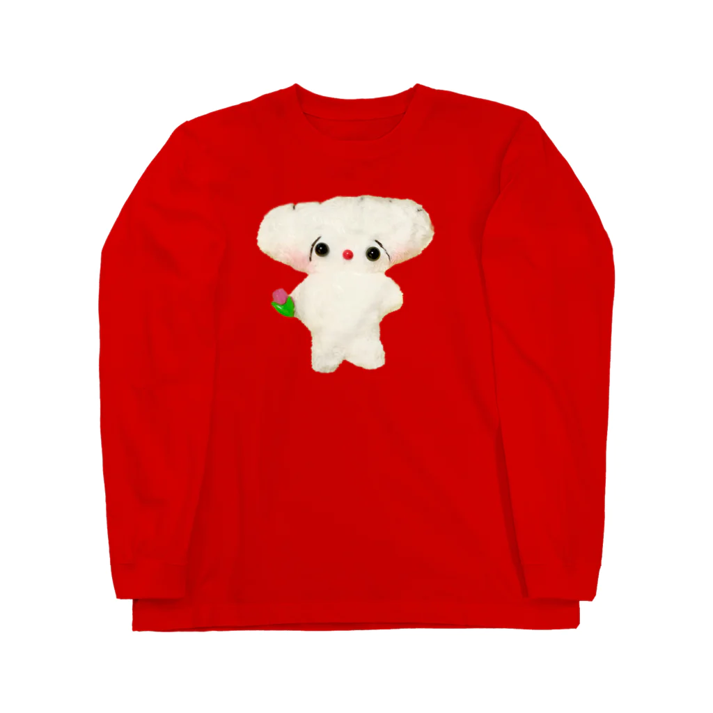 🌈キクチンのおみせやさん🌈のチューリップを持ったぎょーさわくん Long Sleeve T-Shirt