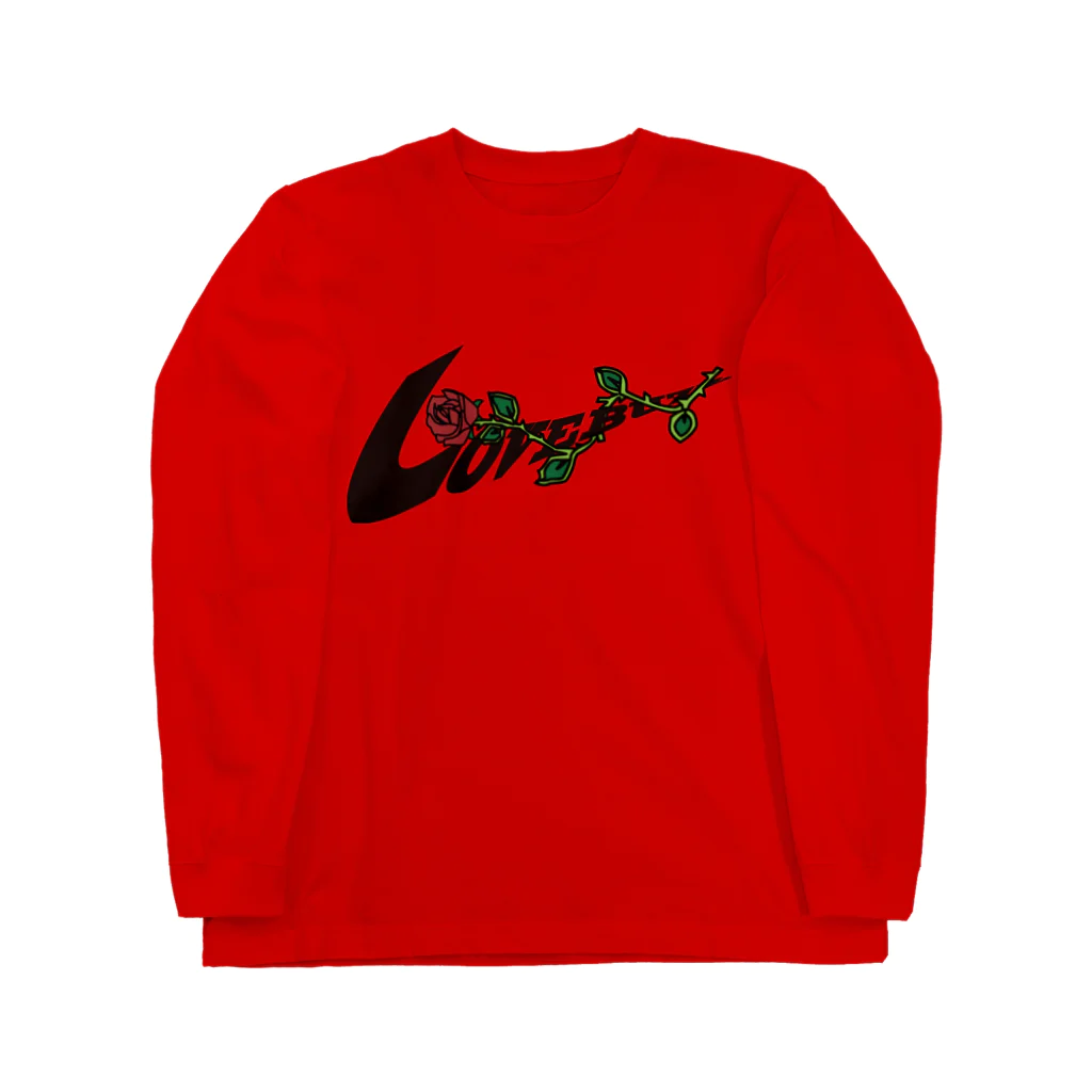 ラブバズの"LOVEBUZZ"REDROSE/BLK/MINI Long Sleeve T-Shirt