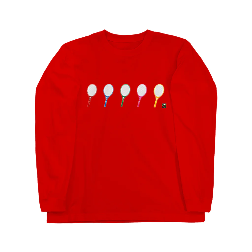 ハートデザインスクールのyes!!テニスラケット Long Sleeve T-Shirt