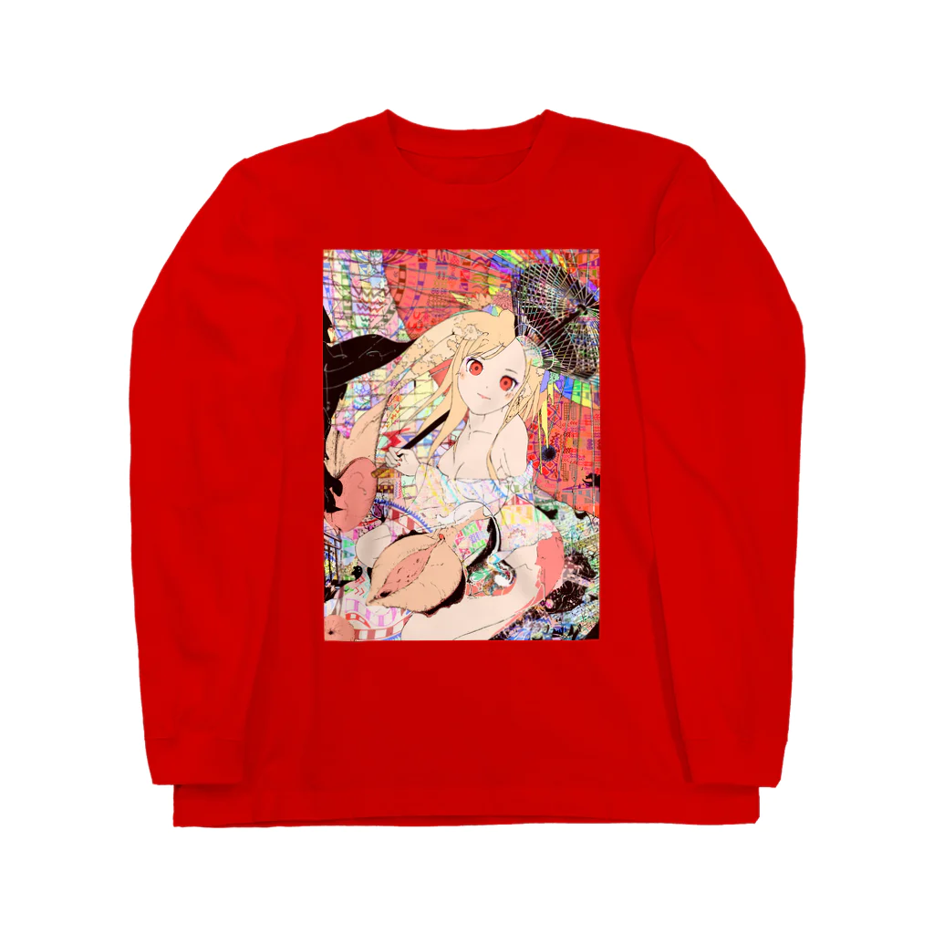 放蕩娘の売店のゲイシャコンニチハ Long Sleeve T-Shirt