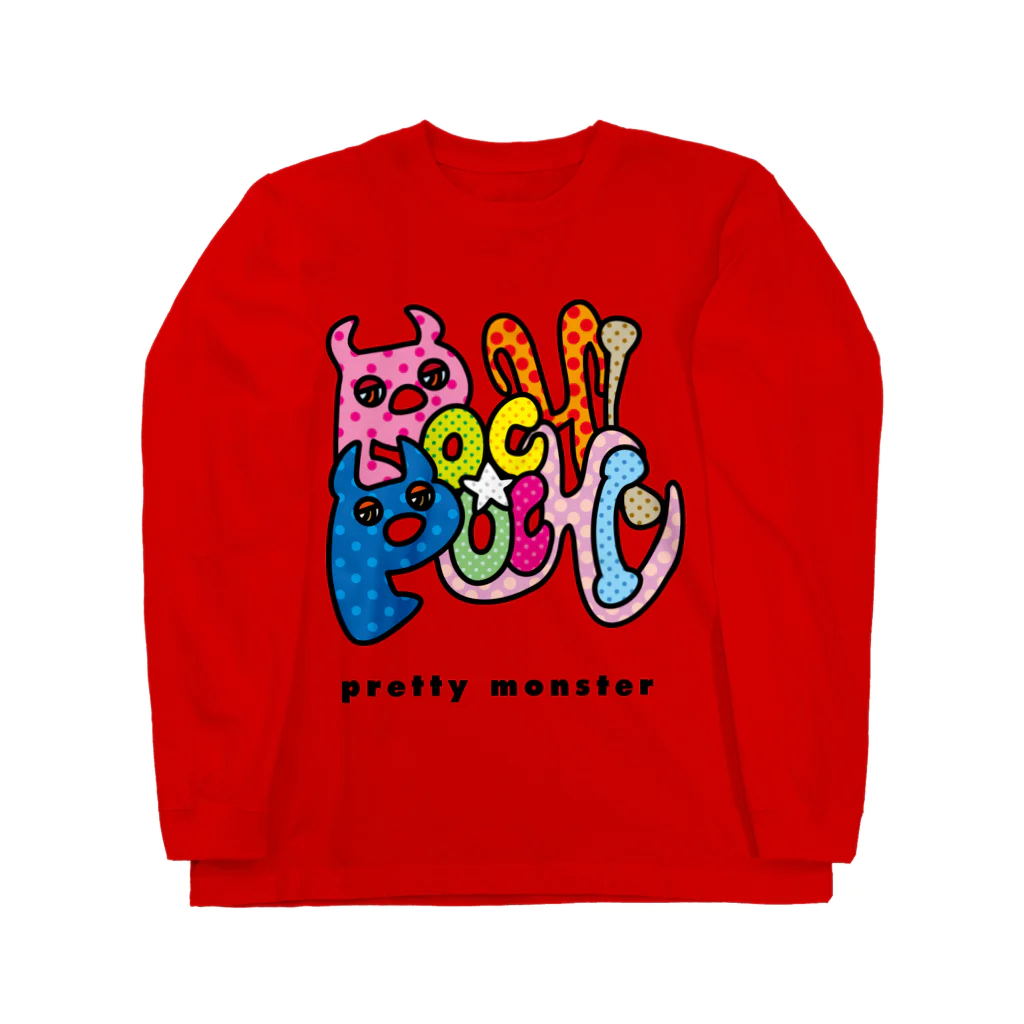 pochi-pochiのpochi-pochiマークの長袖シリーズ ロングスリーブTシャツ