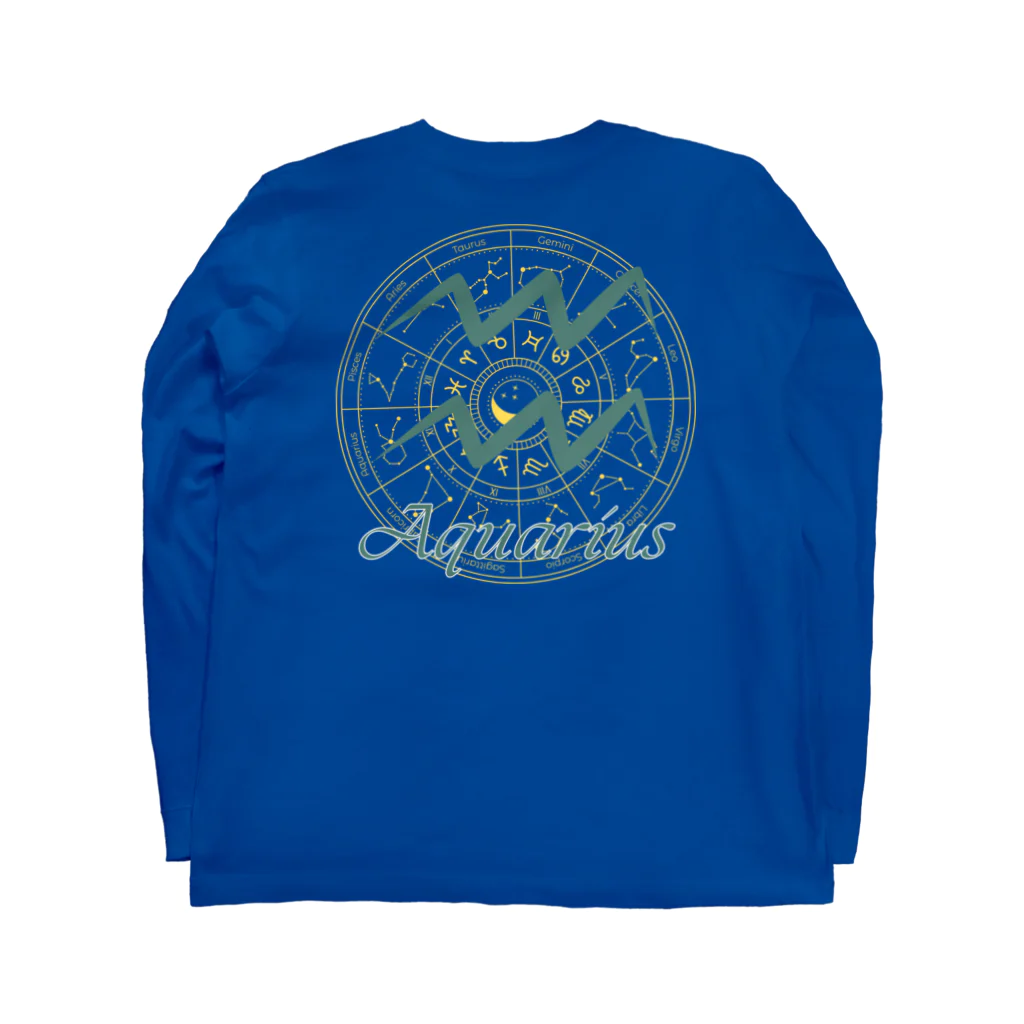 tsukino-utenaの星めぐり《Aquarius ・水瓶座》 Long Sleeve T-Shirt :back