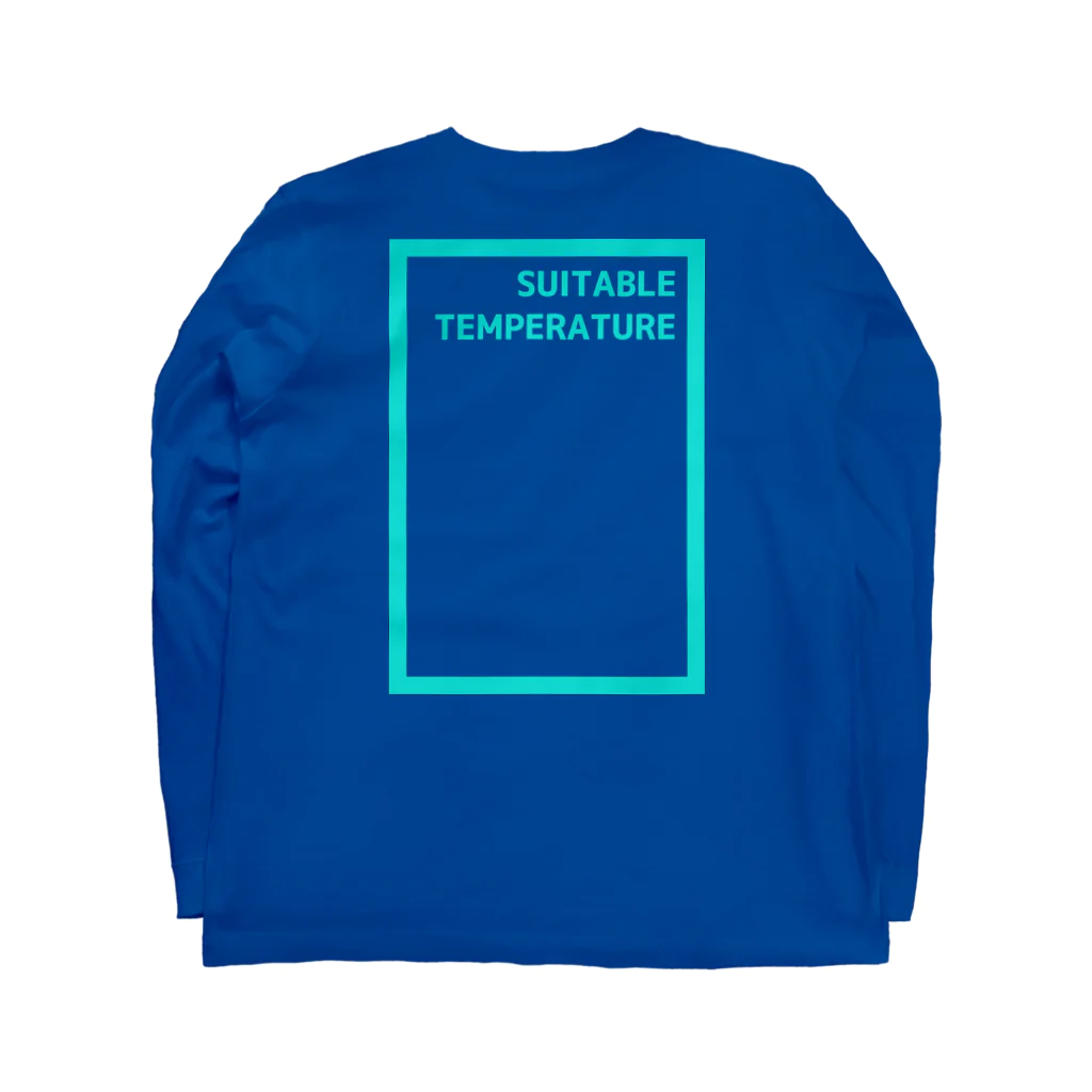 背中でアピールしてるのSUITABLE TEMPERATURE 適温 ロングスリーブTシャツの裏面