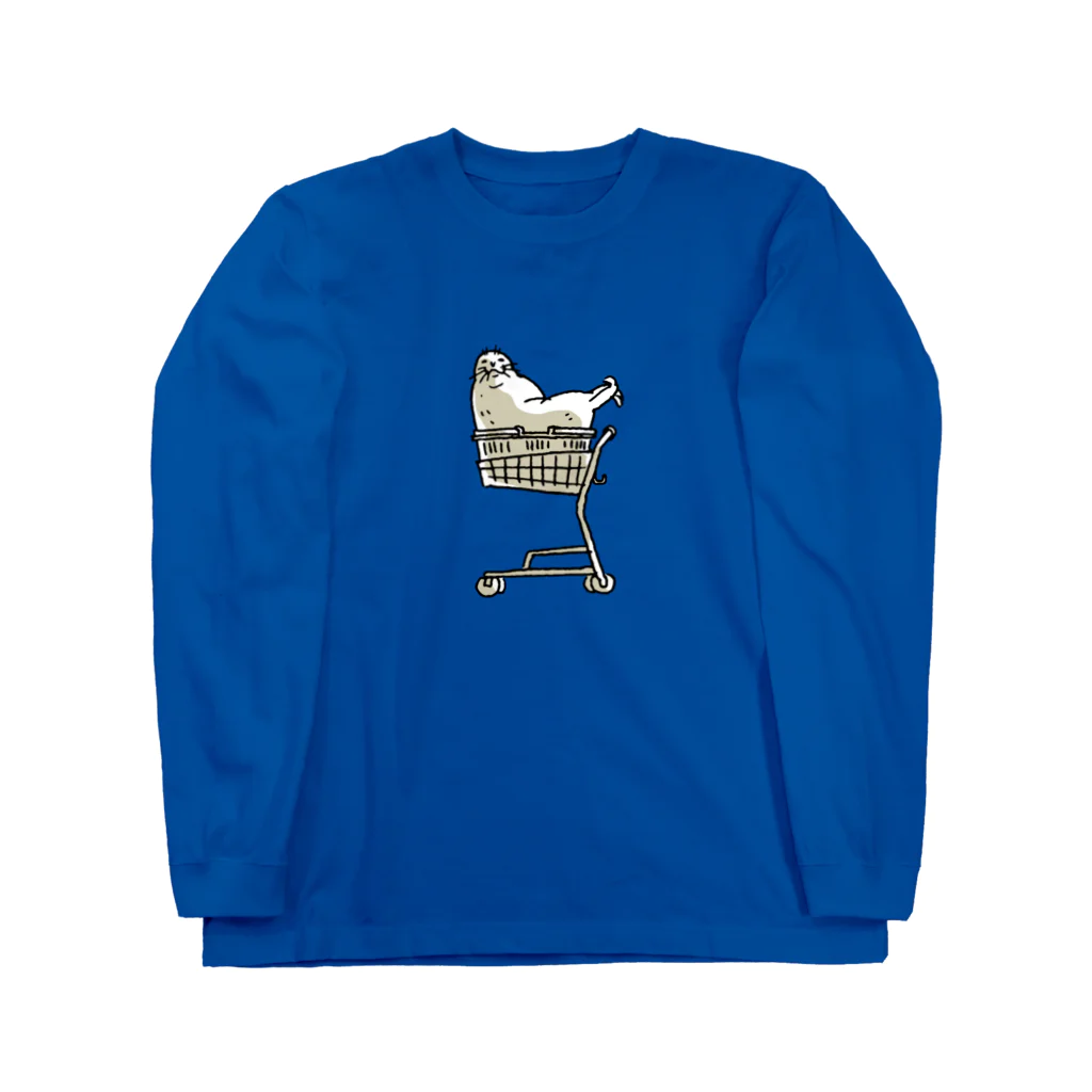 ぴすぴすのショッピングアザラシ Long Sleeve T-Shirt