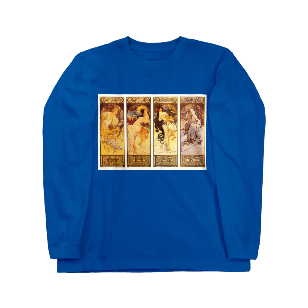 ぬこしょっぷのミュシャ　四季 Long Sleeve T-Shirt