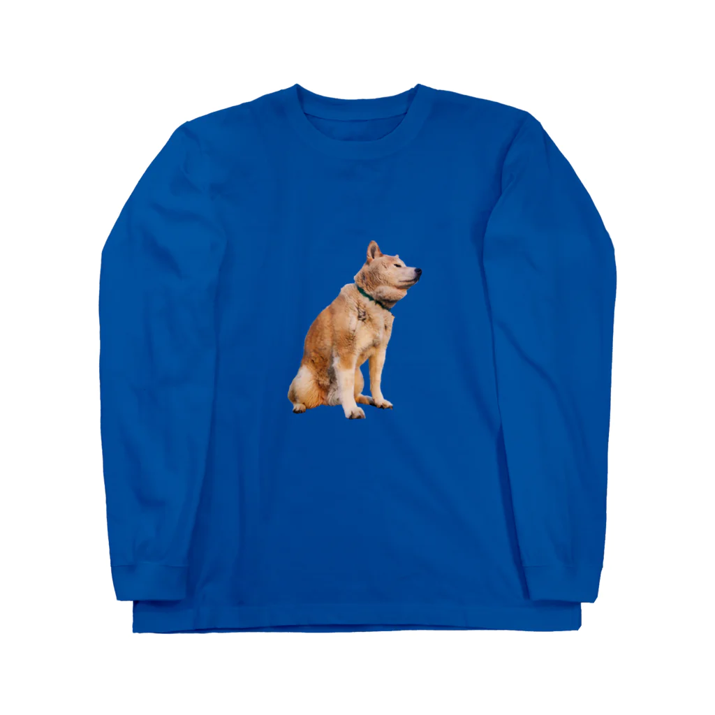 愛犬太郎のグッズの黄昏太郎【柴犬】 Long Sleeve T-Shirt