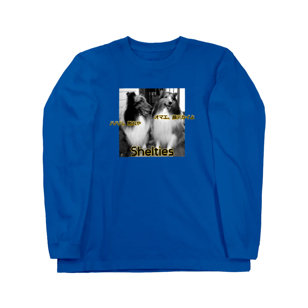 TAKUYA DESIGN WORKSのShelties-顔デカ誹謗 J ver. ロングスリーブTシャツ