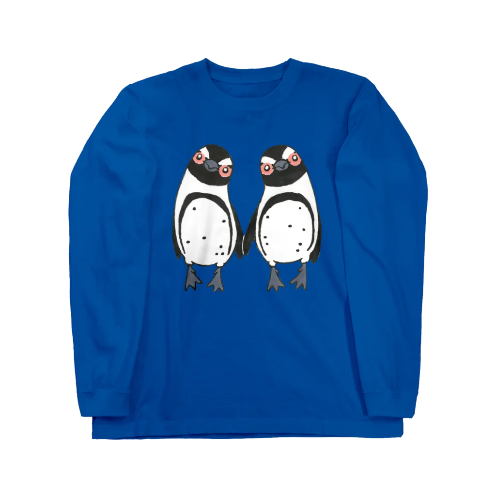 penguininkoの手繋ぎケープペンギンのカップル🐧❤️🐧 Long Sleeve T-Shirt