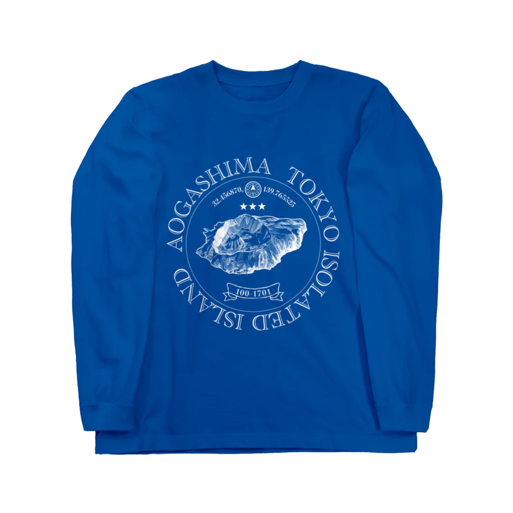 シマノカタチのAOGASHIMA〈ホワイト〉 Long Sleeve T-Shirt