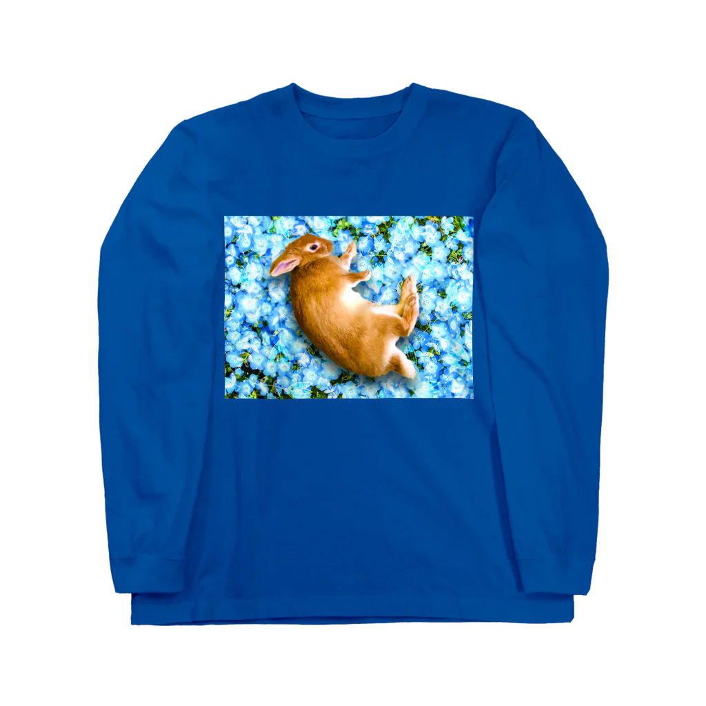 うさぎのうみちゃんねるショップのおやすうみ-うさぎのうみ Long Sleeve T-Shirt