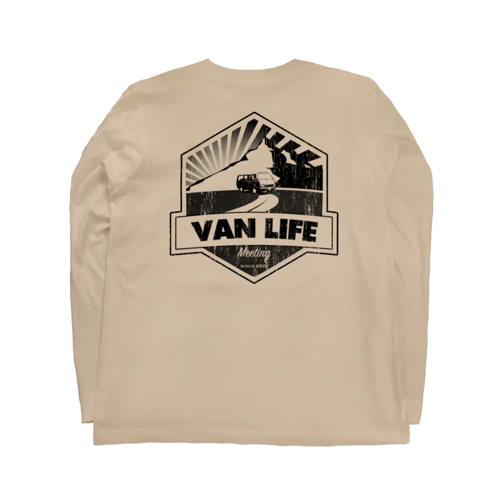 車中泊会議/ハイエースパパの車中泊会議ロンT Long Sleeve T-Shirt :back