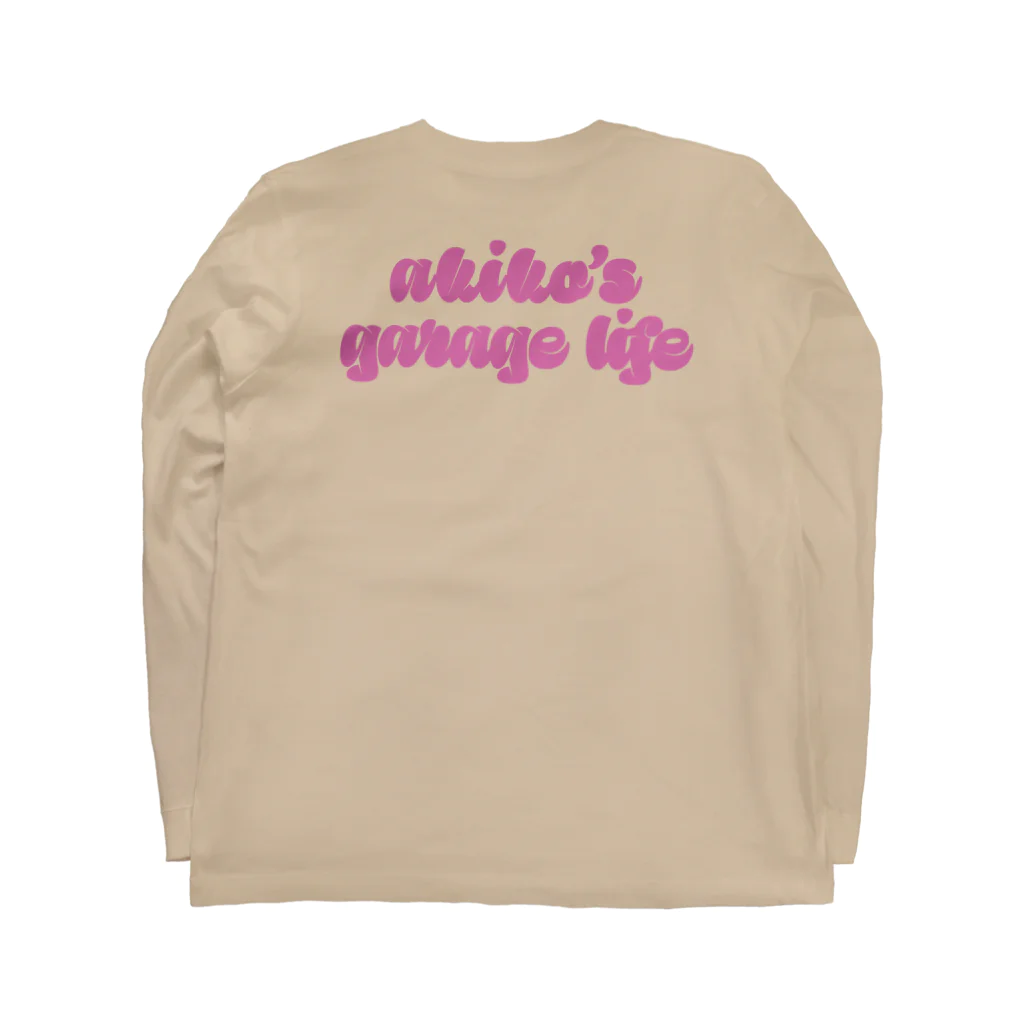 YTGR〜矢田部明子のガレージライフ〜のヤタガレロンT ポップ（パープル） Long Sleeve T-Shirt :back