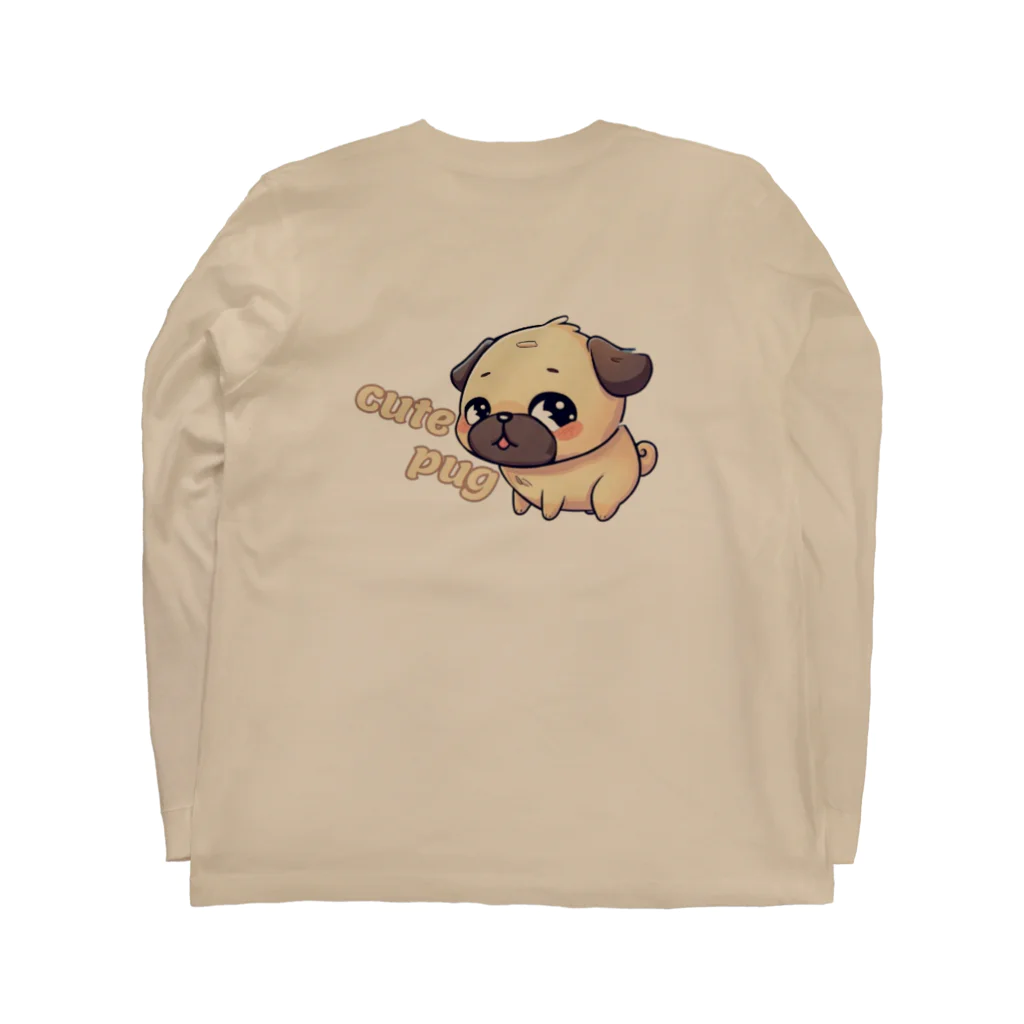 furebuhi　clubのCUTE PUG！ Long Sleeve T-Shirt :back