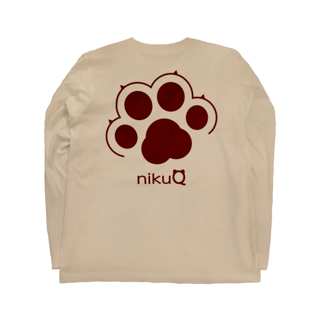 WebArtsの肉球をモチーフにしたオリジナルブランド「nikuQ」（猫タイプ）です ロングスリーブTシャツの裏面