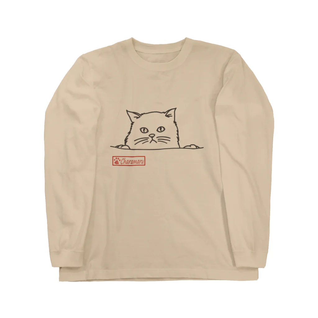 Charamaru Marketのポケット猫 ロングスリーブTシャツ