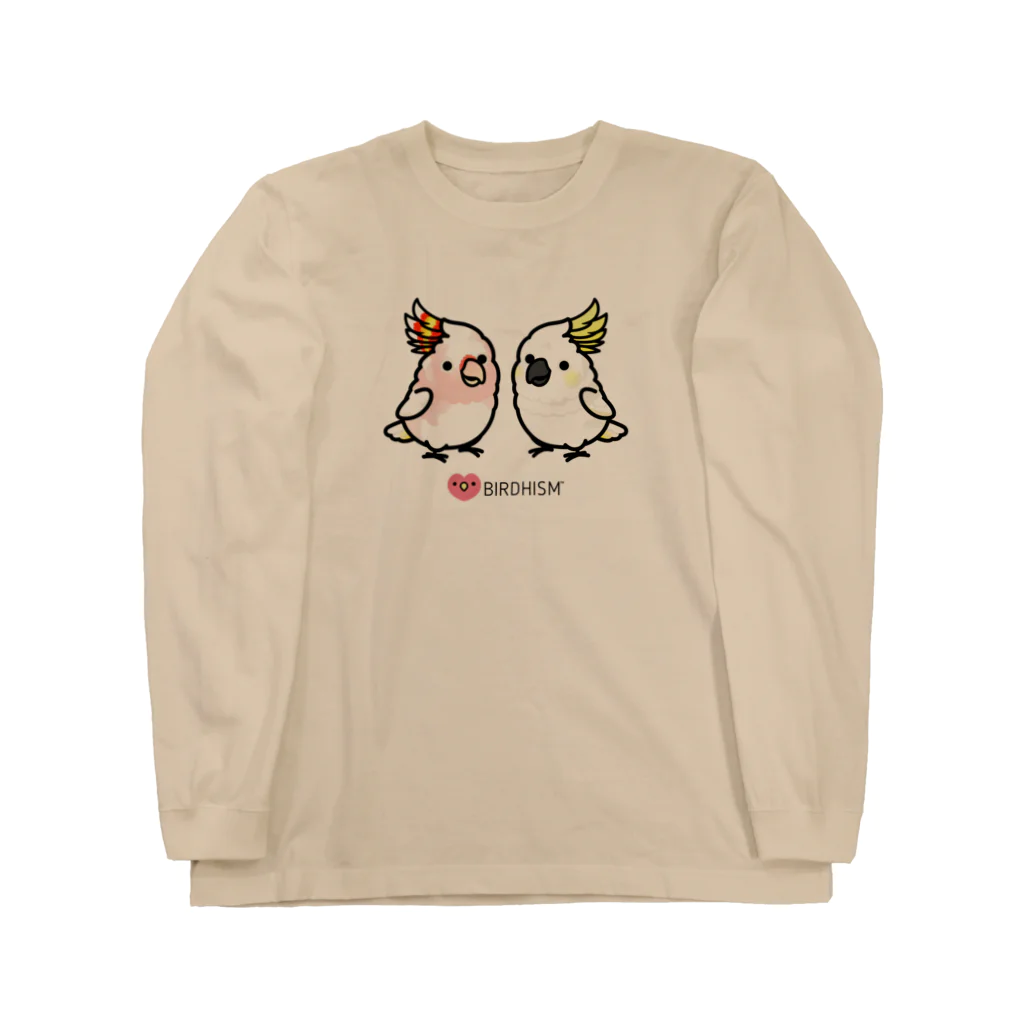 Cody the Lovebirdの仲良しクルマサカオウム&キバタン Chubby Bird Long Sleeve T-Shirt