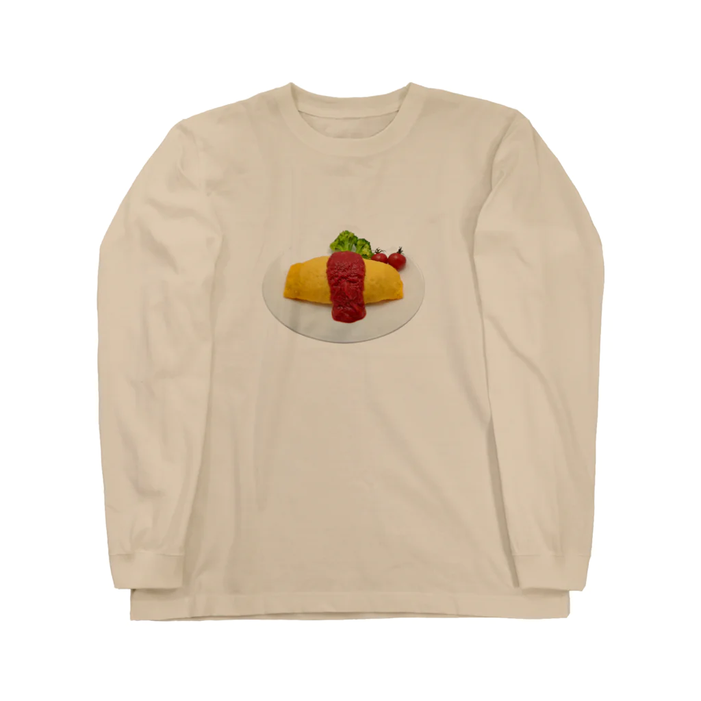 メシテロタイプ（飯テロTシャツブランド）のオムライス Long Sleeve T-Shirt