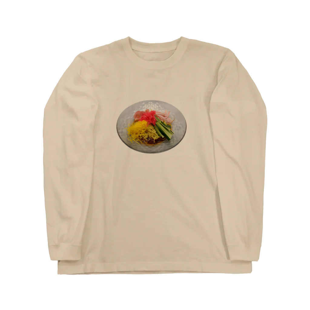 メシテロタイプ（飯テロTシャツブランド）の冷やし中華 Long Sleeve T-Shirt