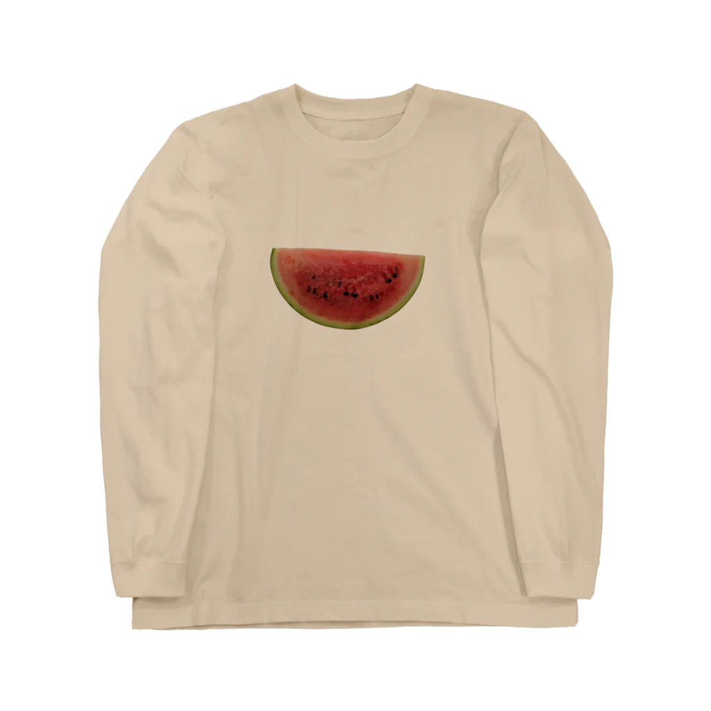 メシテロタイプ（飯テロTシャツブランド）のスイカ Long Sleeve T-Shirt