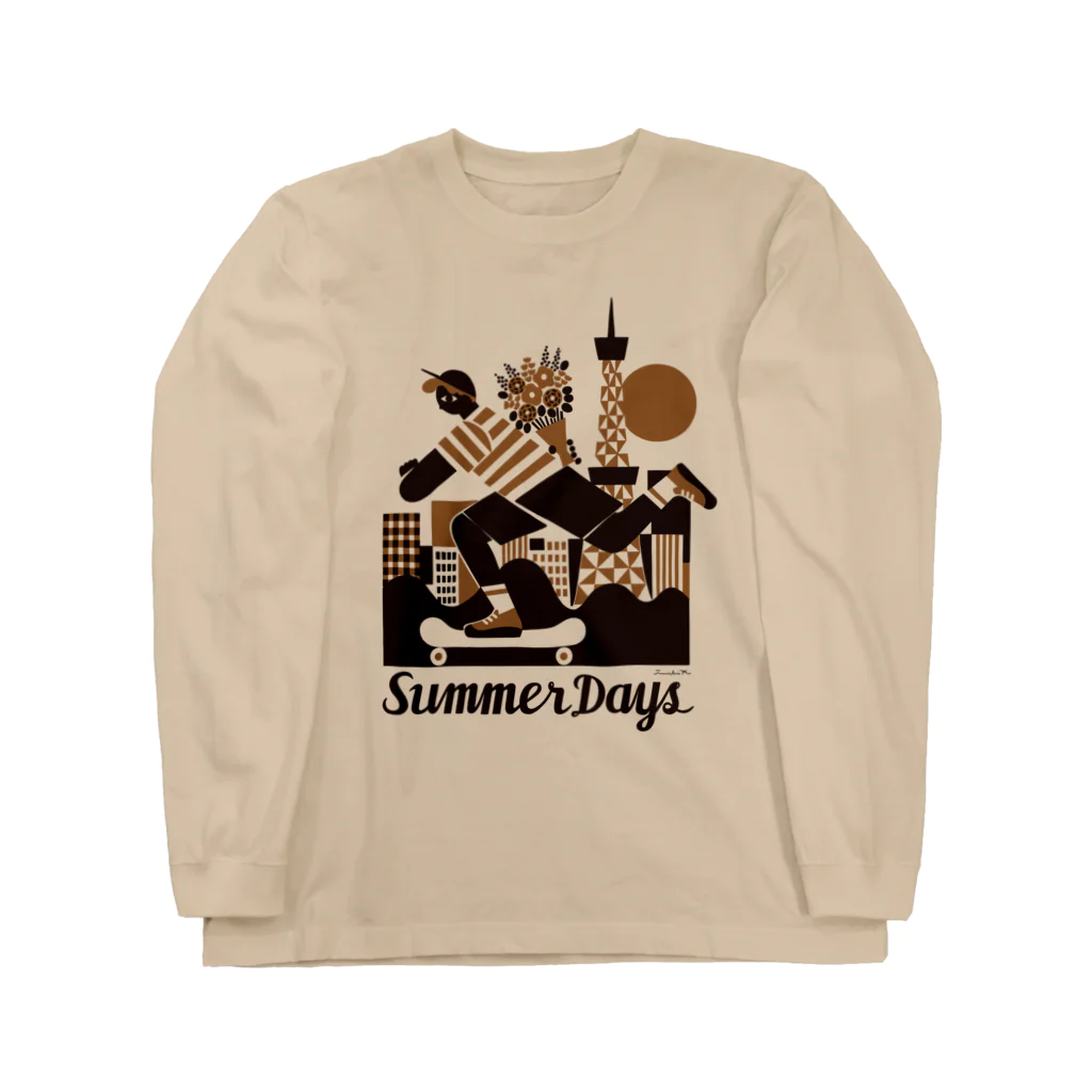 岸 潤一 / イラストレーターのSummer Days ロングスリーブTシャツ