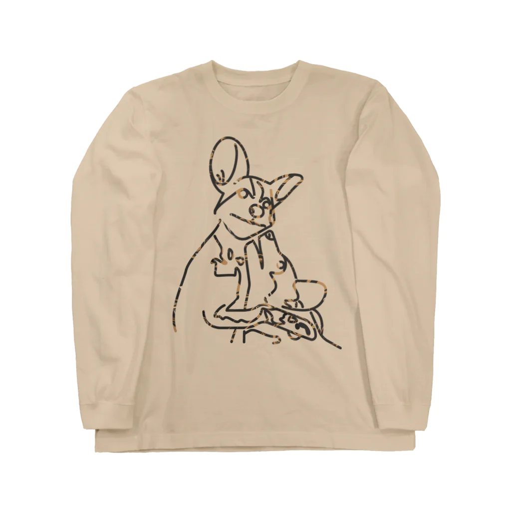 kh.wildlifeのリカオン Long Sleeve T-Shirt