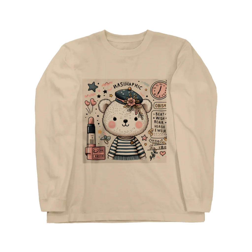 　  　✤ れもん＆ルイ✤の🌸お買い物　くまちゃん Long Sleeve T-Shirt