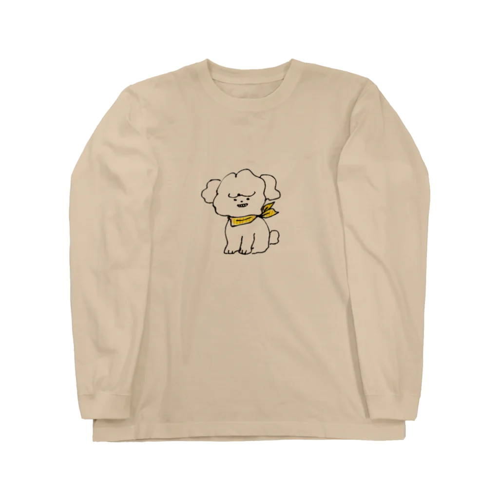 トイプードルのお爺さんのみぷぅ ふちどり Long Sleeve T-Shirt