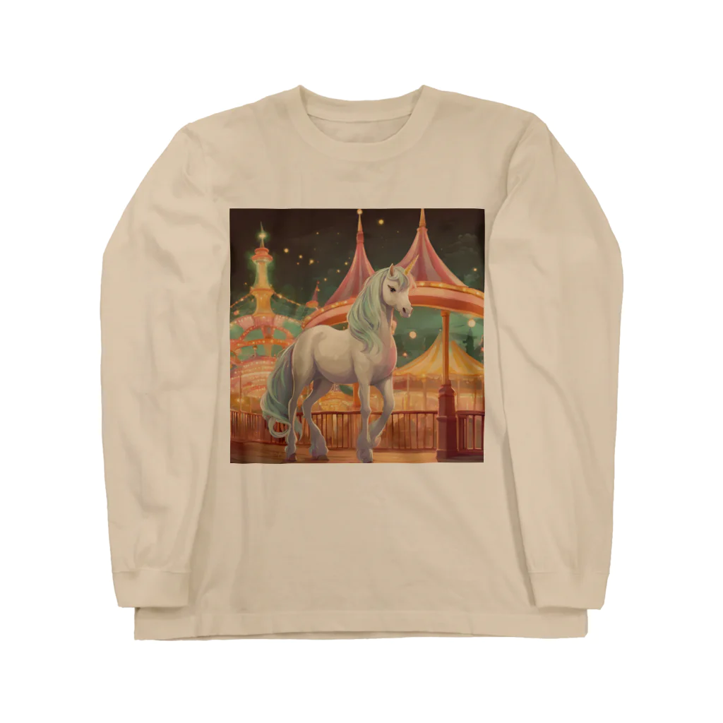 春天堂の夜の遊園地 Long Sleeve T-Shirt