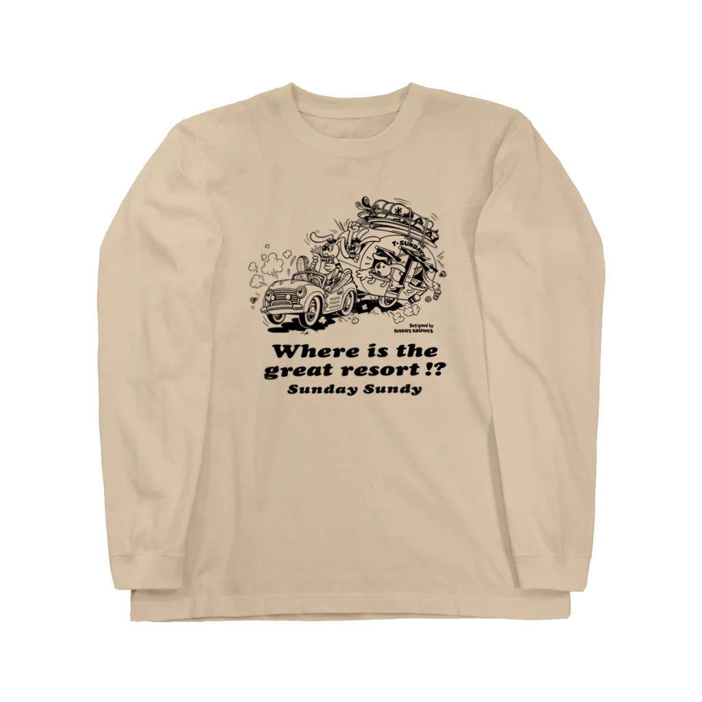 SUNDAYS GRAPHICSのSUNDAY SUNDY CAR TRIP ロングスリーブTシャツ