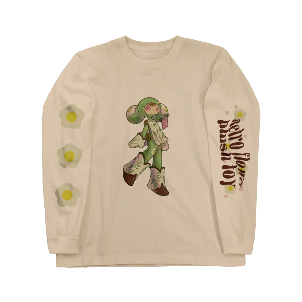 めめ郎のお花ぬいぐるみ人_背景なし Long Sleeve T-Shirt