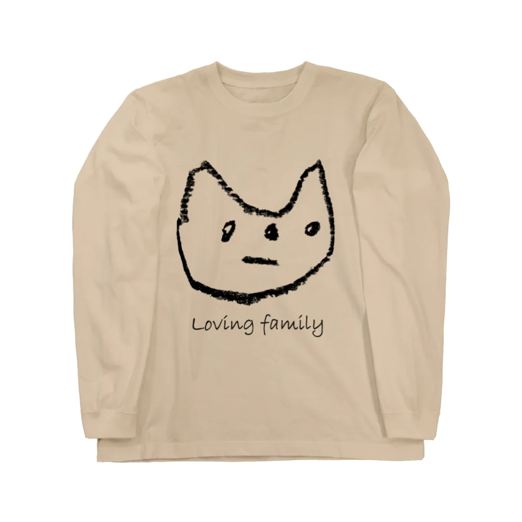 Fowerseedsの猫は家族 ロングスリーブTシャツ