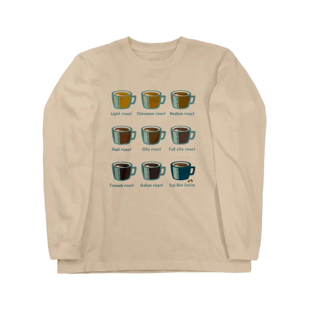 Teal Blue CoffeeのRoasted coffee Long Sleeve T-Shirt