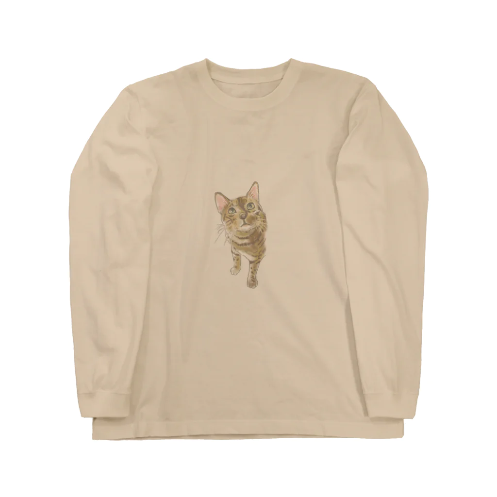 sitter_nicoのベンガル猫のミロ ロングスリーブTシャツ