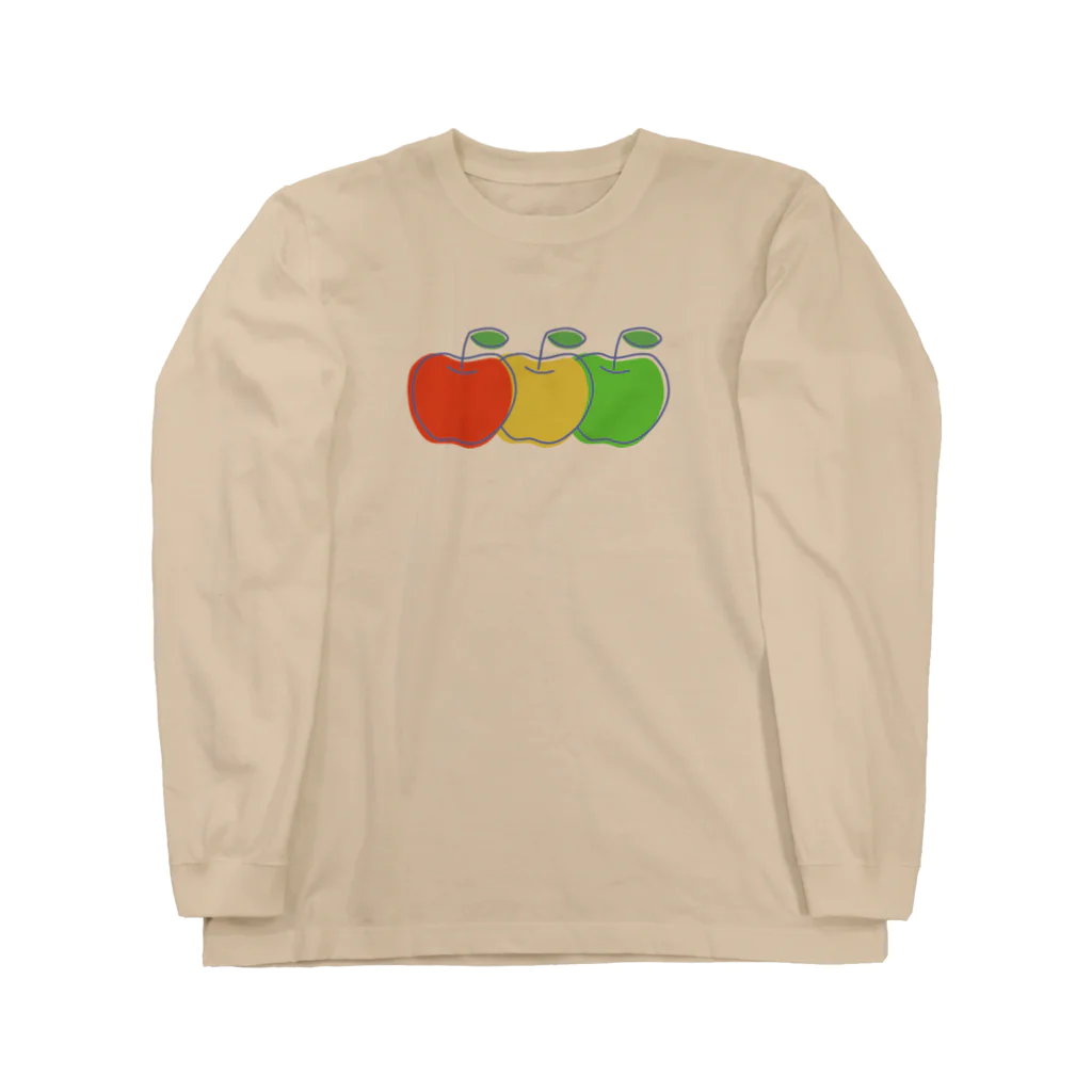ハナのお店のりんご三兄弟 Long Sleeve T-Shirt
