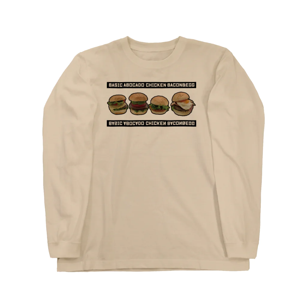 メシテロタイプ（飯テロTシャツブランド）のハンバーガーズ ロングスリーブTシャツ