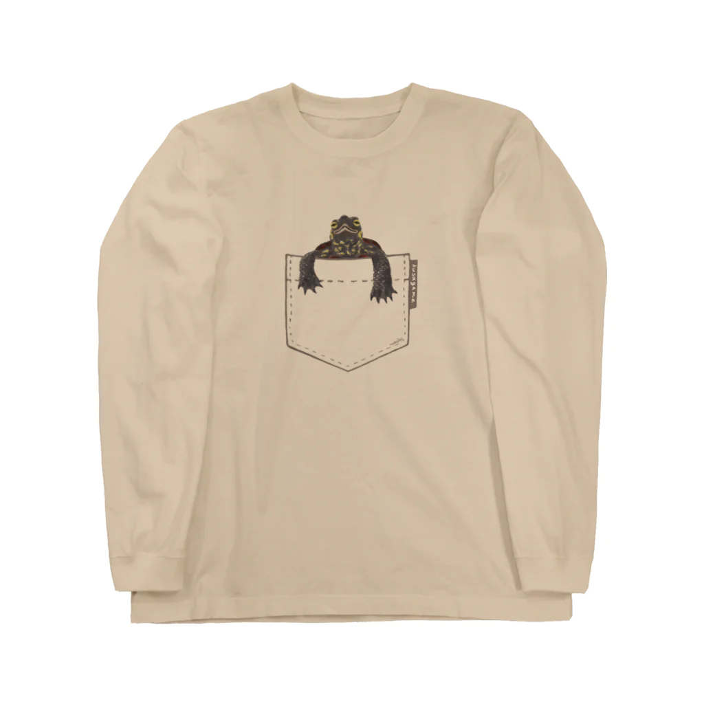 めろんぽっぷのお店だよのポケットからクサガメ 大ポケット Long Sleeve T-Shirt